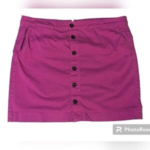 BARBIE Pink Button Front Mini Skirt Size 12